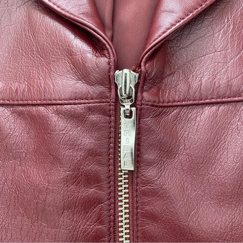 Vintage Tribal Red Leather Jacket - Picture 10 of 12